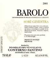 Barolo Sor Ginestra 2001, Conterno Fantino (Italia)