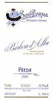 Barbera d'Alba Vigna Preda 2003, Barale Fratelli (Piemonte, Italia)