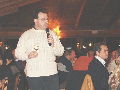 Antonello Biancalana durante la degustazione del Grechetto dei Colli Martani 2005