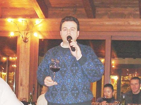 Antonello Biancalana during the tasting of Rosso Scuro 2001