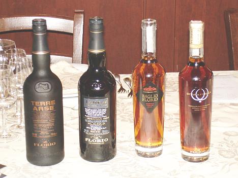 The four Florio's Marsala proposed in enogastronomical matching