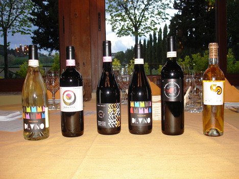 The six wines of Franco Mondo tasted during the event