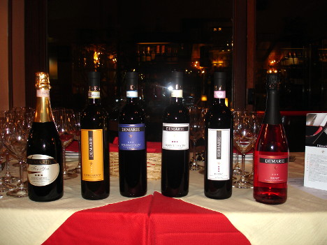 I sei vini della cantina Demarie degustati nel corso dell'evento