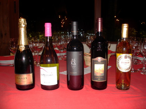I cinque vini di Castello Banfi degustati nel corso dell'evento