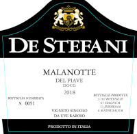 Malanotte del Piave 2019, De Stefani (Veneto, Italy)