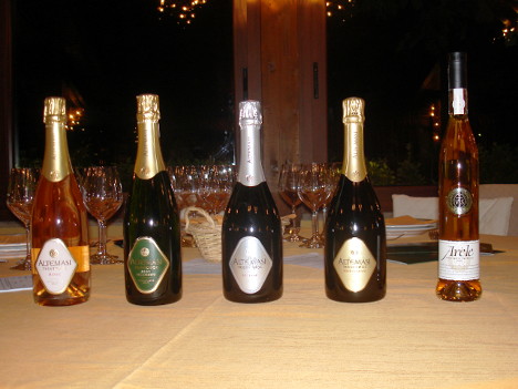 The four Trento Altemasi and the rare Vino Santo Arle 2000 tasted in the event
